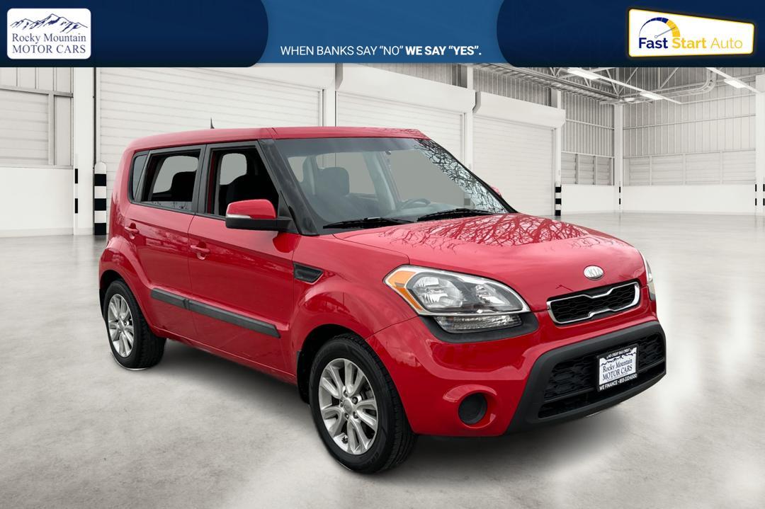 2013 Red Kia Soul ! (KNDJT2A69D7) with an 2.0L L4 DOHC 16V engine, Manual, 6-Spd transmission, located at 767 S State Road, Pleasant Grove, UT, 84062, (801) 785-1058, 40.354839, -111.736687 - Photo#0