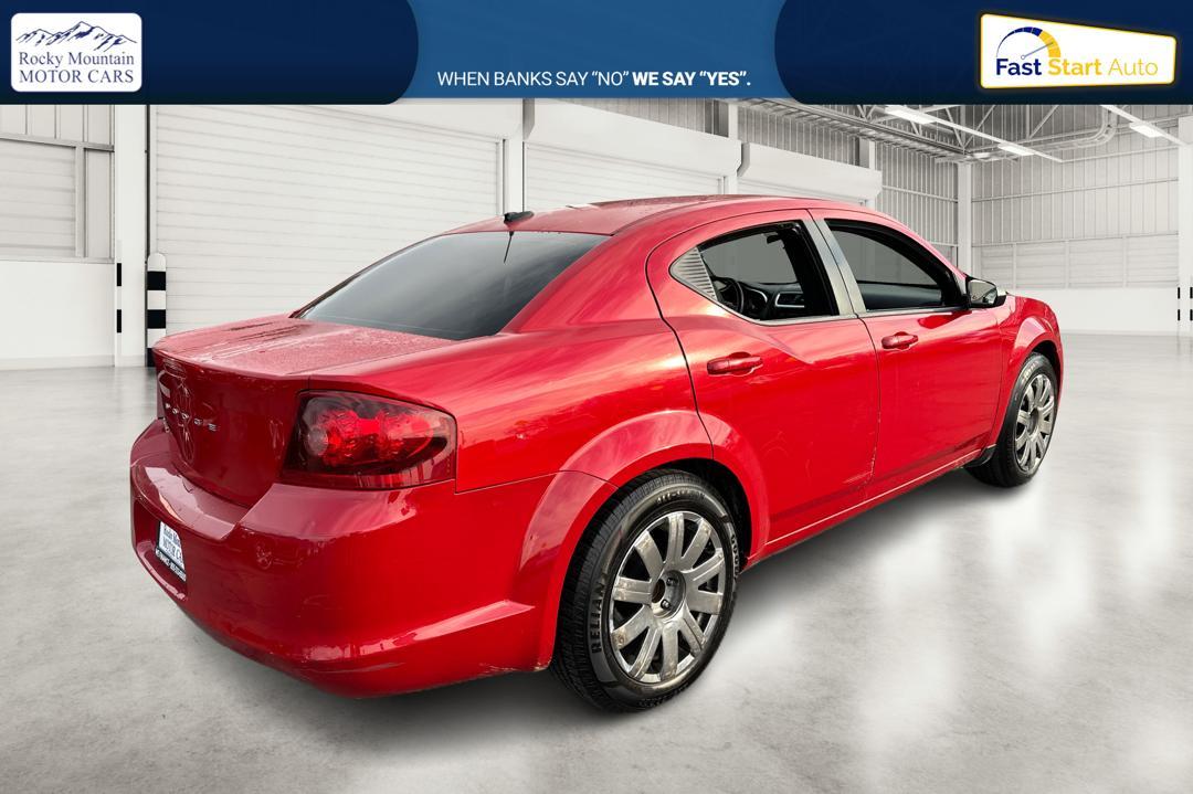 2013 Red Dodge Avenger Base (1C3CDZAB6DN) with an 2.4L L4 DOHC 16V engine, 4-Speed Automatic transmission, located at 7755 State Street, Midvale, UT, 84047, (801) 753-9063, 40.610329, -111.890656 - Photo #2