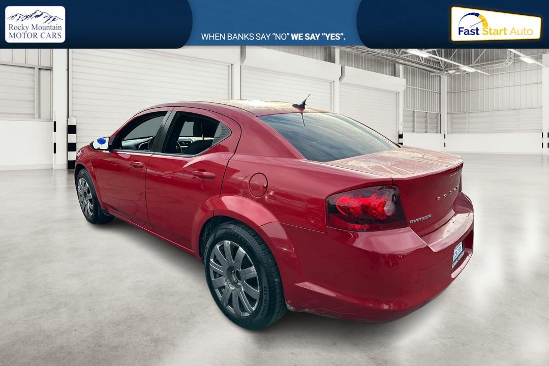 2013 Red Dodge Avenger Base (1C3CDZAB6DN) with an 2.4L L4 DOHC 16V engine, 4-Speed Automatic transmission, located at 7755 State Street, Midvale, UT, 84047, (801) 753-9063, 40.610329, -111.890656 - Photo #4