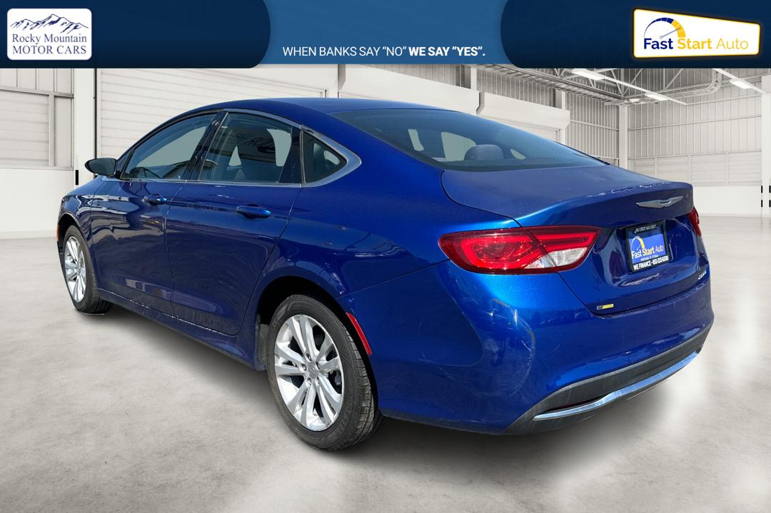 2015 Blue Chrysler 200 Limited (1C3CCCAB5FN) with an 2.4L L4 DOHC 16V engine, 9-Speed Automatic transmission, located at 7755 State Street, Midvale, UT, 84047, (801) 753-9063, 40.610329, -111.890656 - Photo#5