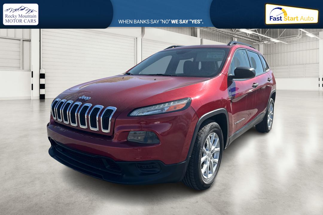 2015 Red Jeep Cherokee Sport FWD (1C4PJLAB8FW) with an 2.4L L4 DOHC 16V engine, 9-Speed Automatic transmission, located at 7755 State Street, Midvale, UT, 84047, (801) 753-9063, 40.610329, -111.892159 - Photo#8