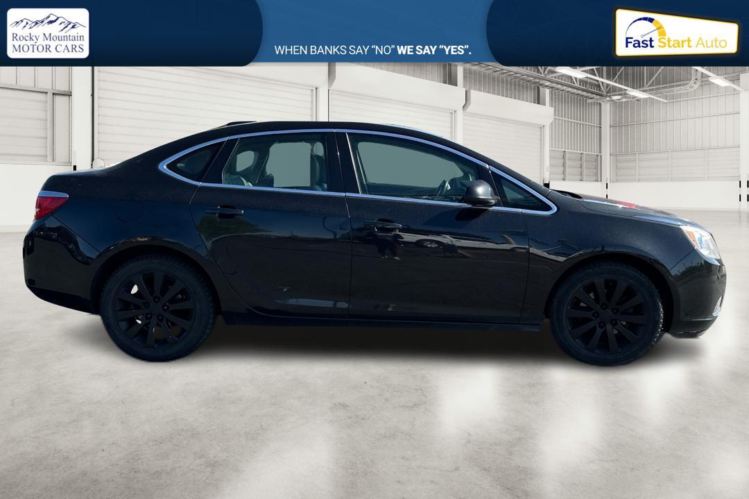 2015 Black Buick Verano Base (1G4PP5SK6F4) with an 2.4L L4 DOHC 16V FFV engine, 6-Speed Automatic transmission, located at 7755 State Street, Midvale, UT, 84047, (801) 753-9063, 40.610329, -111.892159 - Photo #1
