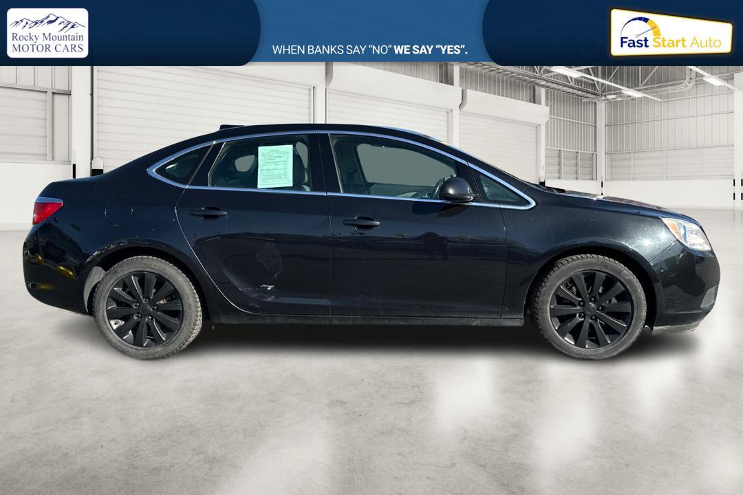 2015 Black Buick Verano Base (1G4PP5SK6F4) with an 2.4L L4 DOHC 16V FFV engine, 6-Speed Automatic transmission, located at 7755 State Street, Midvale, UT, 84047, (801) 753-9063, 40.610329, -111.890656 - Photo #1