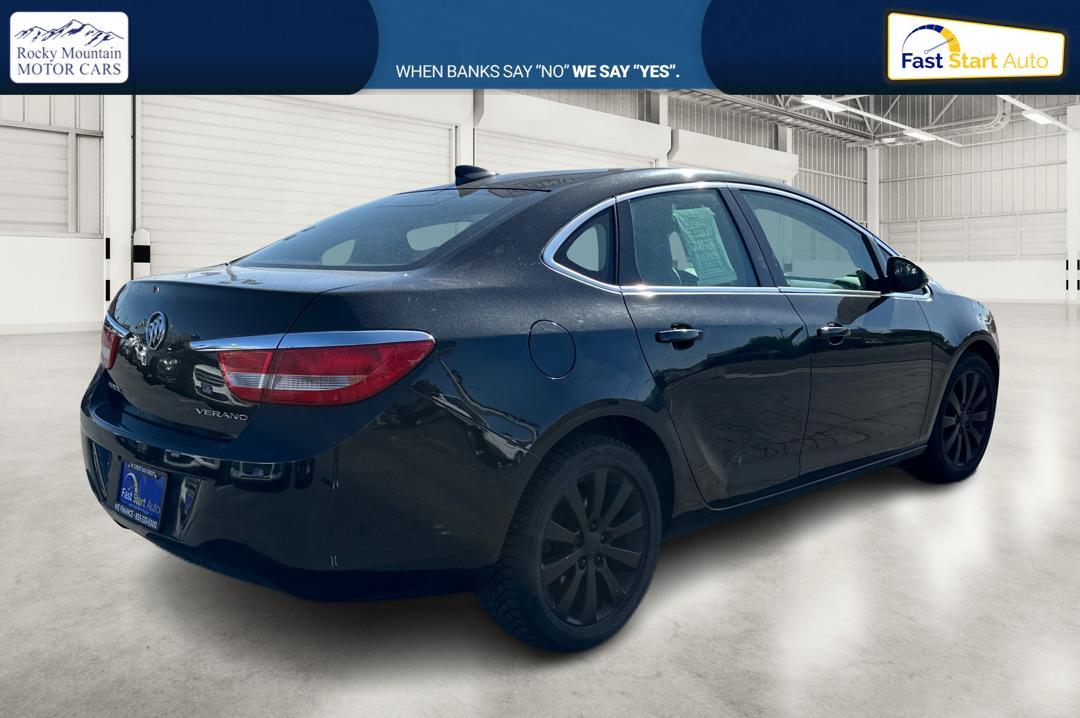 2015 Black Buick Verano Base (1G4PP5SK6F4) with an 2.4L L4 DOHC 16V FFV engine, 6-Speed Automatic transmission, located at 7755 State Street, Midvale, UT, 84047, (801) 753-9063, 40.610329, -111.892159 - Photo #2