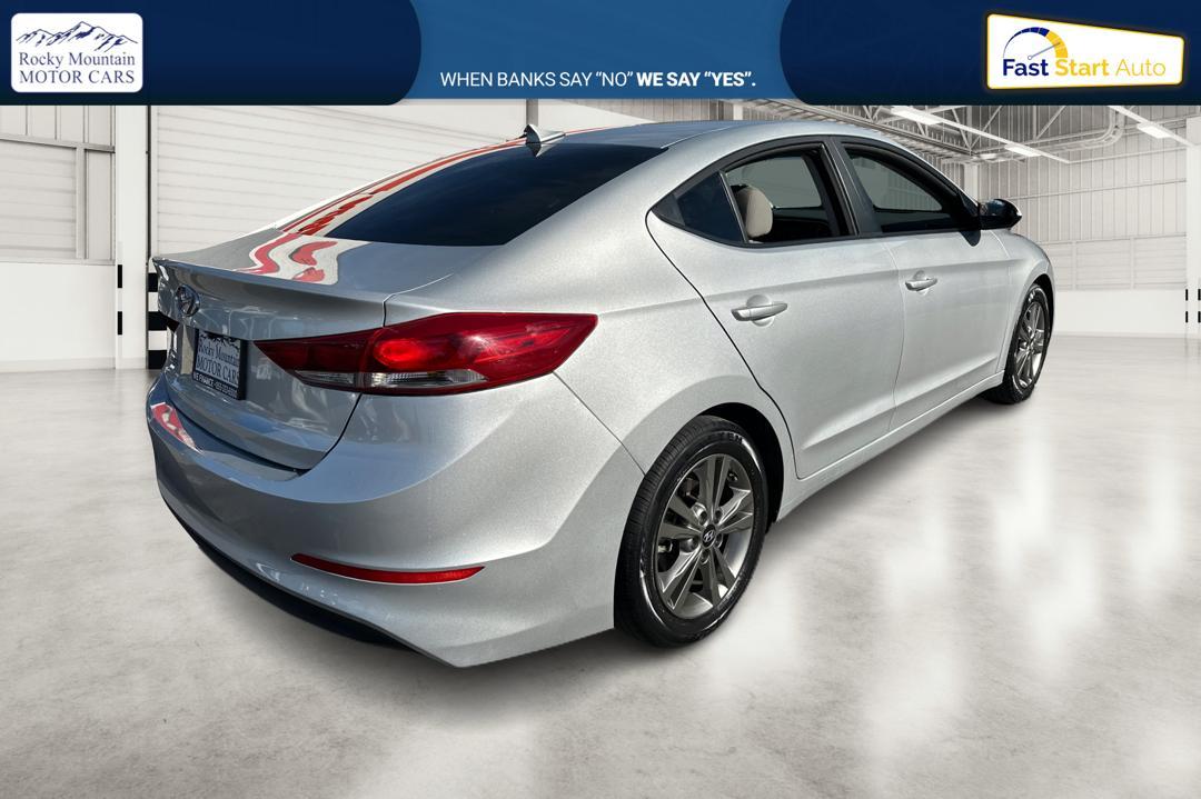 2018 Silver Hyundai Elantra Limited (5NPD84LF4JH) with an 1.8L L4 DOHC 16V engine, 6A transmission, located at 767 S State Road, Pleasant Grove, UT, 84062, (801) 785-1058, 40.354839, -111.736687 - Photo #2