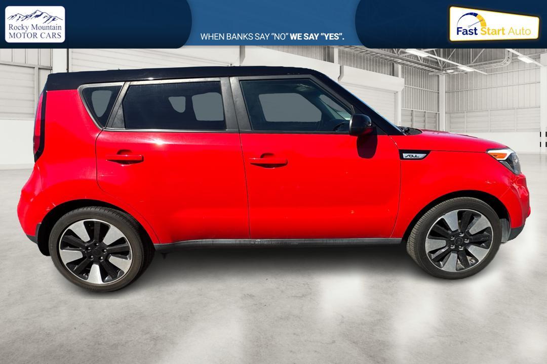 2019 Red Kia Soul + (KNDJP3A53K7) with an 2.0L L4 DOHC 16V engine, 6A transmission, located at 767 S State Road, Pleasant Grove, UT, 84062, (801) 785-1058, 40.354839, -111.736687 - Photo #1