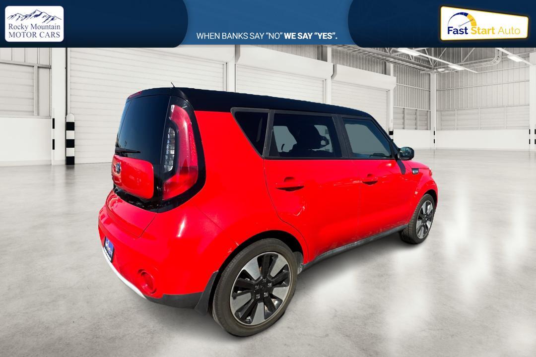 2019 Red Kia Soul + (KNDJP3A53K7) with an 2.0L L4 DOHC 16V engine, 6A transmission, located at 767 S State Road, Pleasant Grove, UT, 84062, (801) 785-1058, 40.354839, -111.736687 - Photo #2