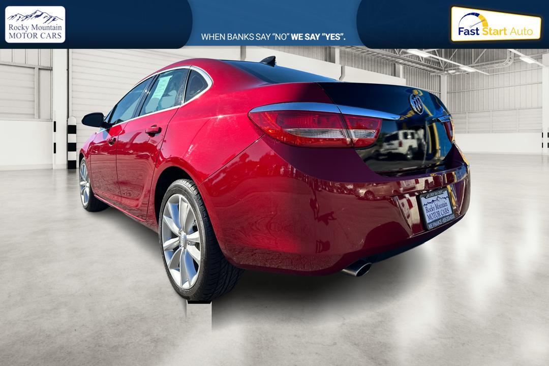 2015 Red Buick Verano Base (1G4PP5SK0F4) with an 2.4L L4 DOHC 16V FFV engine, 6-Speed Automatic transmission, located at 7755 State Street, Midvale, UT, 84047, (801) 753-9063, 40.610329, -111.892159 - Photo #4