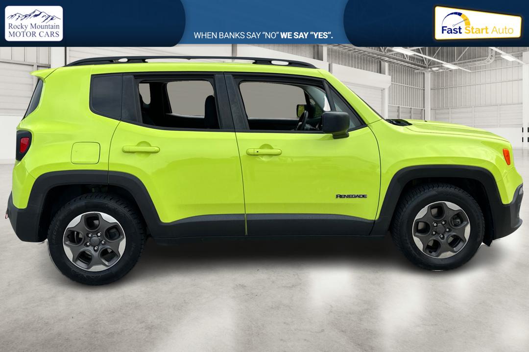 2017 Green Jeep Renegade Sport FWD (ZACCJAAB3HP) with an 2.4L L4 DOHC 16V engine, 6M transmission, located at 767 S State Road, Pleasant Grove, UT, 84062, (801) 785-1058, 40.354839, -111.736687 - Photo#1