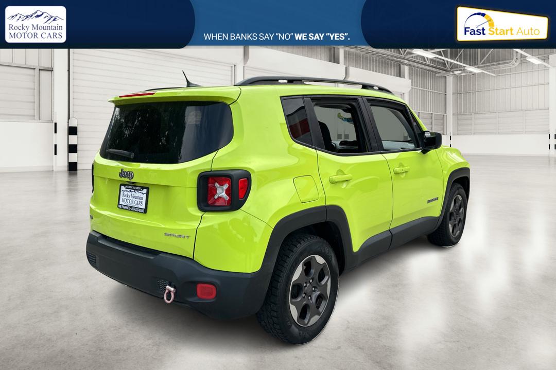 2017 Green Jeep Renegade Sport FWD (ZACCJAAB3HP) with an 2.4L L4 DOHC 16V engine, 6M transmission, located at 767 S State Road, Pleasant Grove, UT, 84062, (801) 785-1058, 40.354839, -111.736687 - Photo#2