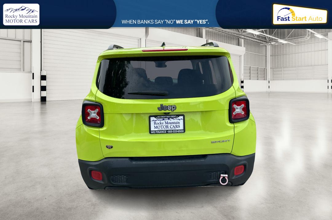 2017 Green Jeep Renegade Sport FWD (ZACCJAAB3HP) with an 2.4L L4 DOHC 16V engine, 6M transmission, located at 767 S State Road, Pleasant Grove, UT, 84062, (801) 785-1058, 40.354839, -111.736687 - Photo#4