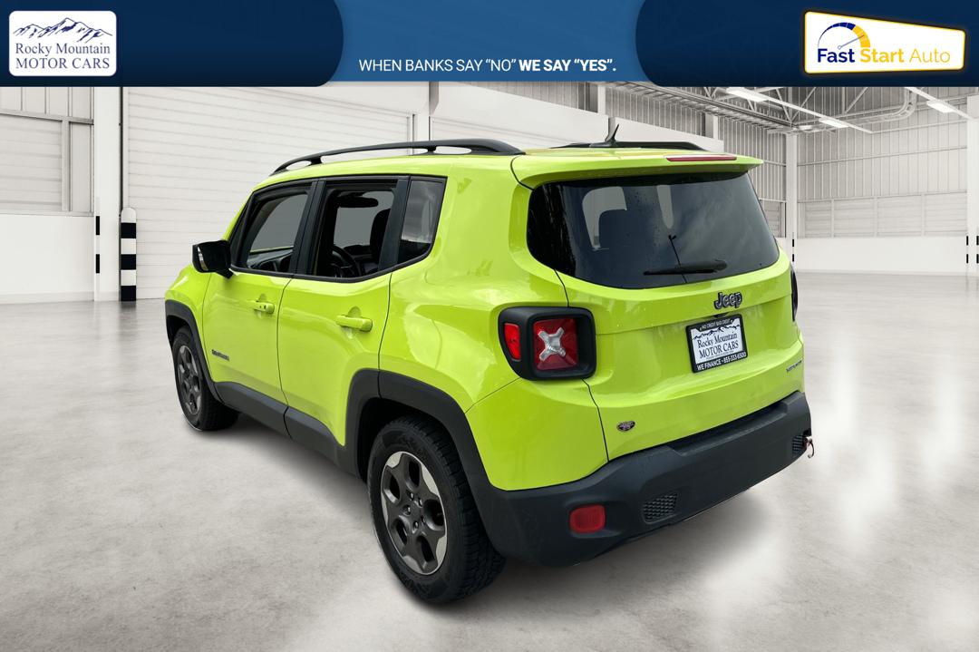 2017 Green Jeep Renegade Sport FWD (ZACCJAAB3HP) with an 2.4L L4 DOHC 16V engine, 6M transmission, located at 767 S State Road, Pleasant Grove, UT, 84062, (801) 785-1058, 40.354839, -111.736687 - Photo#5