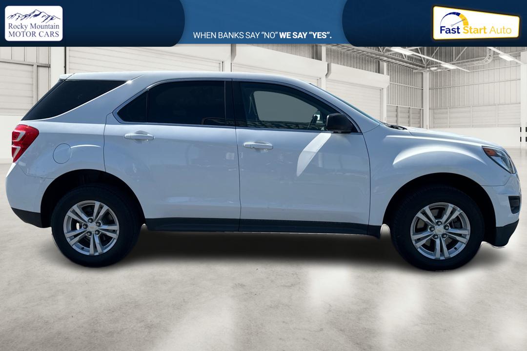 2017 White Chevrolet Equinox LS 2WD (2GNALBEK5H6) with an 2.4L L4 DOHC 16V FFV engine, 6A transmission, located at 7755 State Street, Midvale, UT, 84047, (801) 753-9063, 40.610329, -111.892159 - Photo#1