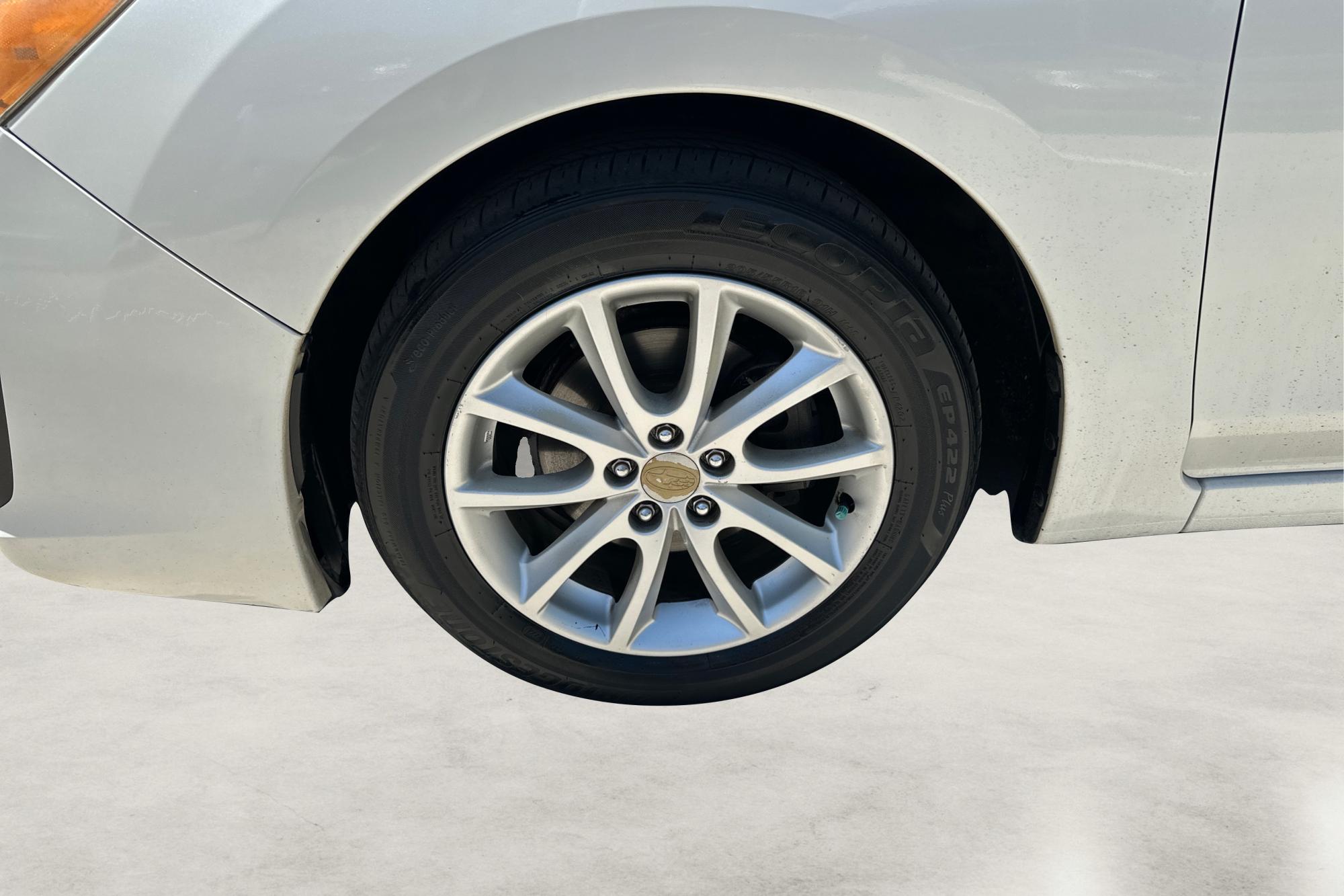 2014 White Subaru Impreza 2.0i Premium 5-Door w/All Weather Package (JF1GPAC66EH) with an 2.0L H4 DOHC 16V engine, Continuously Variable Transmission transmission, located at 767 S State Road, Pleasant Grove, UT, 84062, (801) 785-1058, 40.354839, -111.736687 - Photo#12