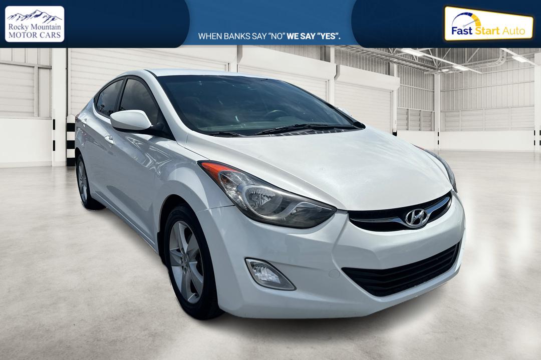 2013 White Hyundai Elantra Limited (5NPDH4AE7DH) with an 1.8L L4 DOHC 16V engine, 6-Speed Automatic transmission, located at 767 S State Road, Pleasant Grove, UT, 84062, (801) 785-1058, 40.354839, -111.736687 - Photo#0
