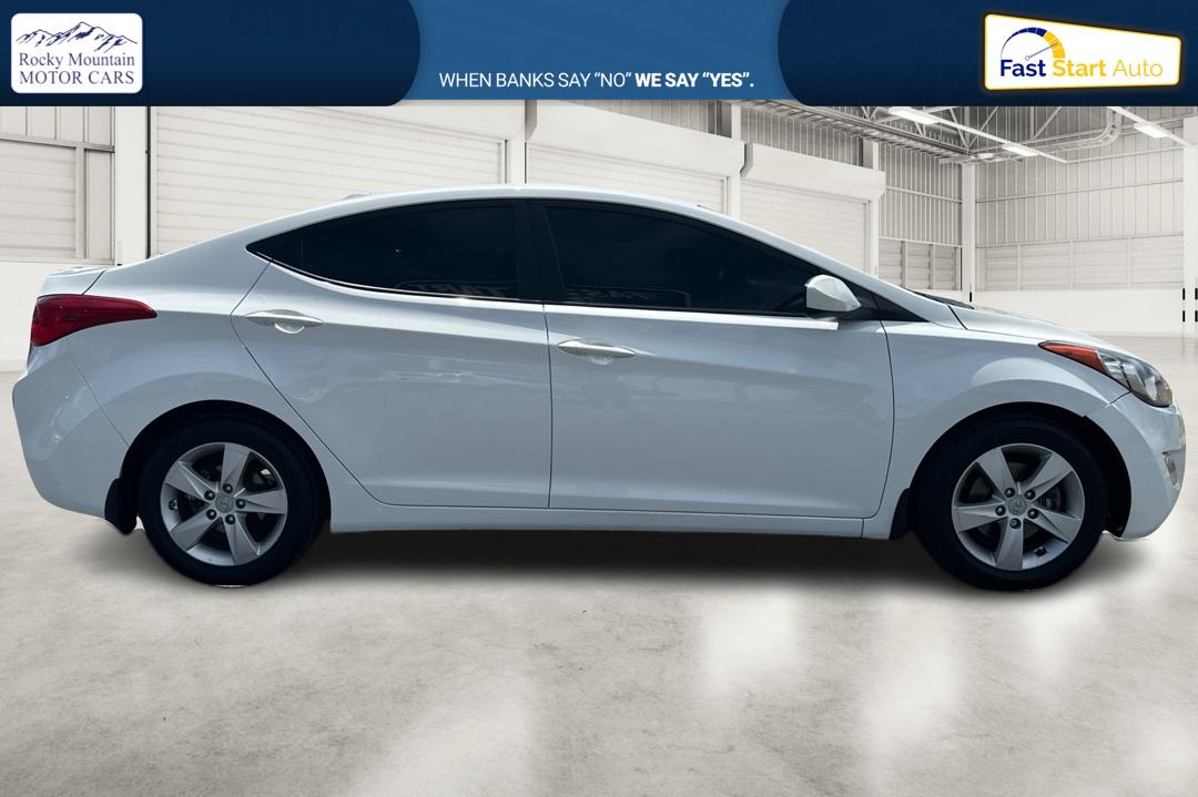 2013 White Hyundai Elantra Limited (5NPDH4AE7DH) with an 1.8L L4 DOHC 16V engine, 6-Speed Automatic transmission, located at 767 S State Road, Pleasant Grove, UT, 84062, (801) 785-1058, 40.354839, -111.736687 - Photo#1