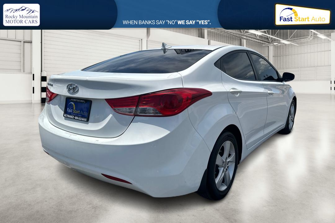 2013 White Hyundai Elantra Limited (5NPDH4AE7DH) with an 1.8L L4 DOHC 16V engine, 6-Speed Automatic transmission, located at 767 S State Road, Pleasant Grove, UT, 84062, (801) 785-1058, 40.354839, -111.736687 - Photo#2