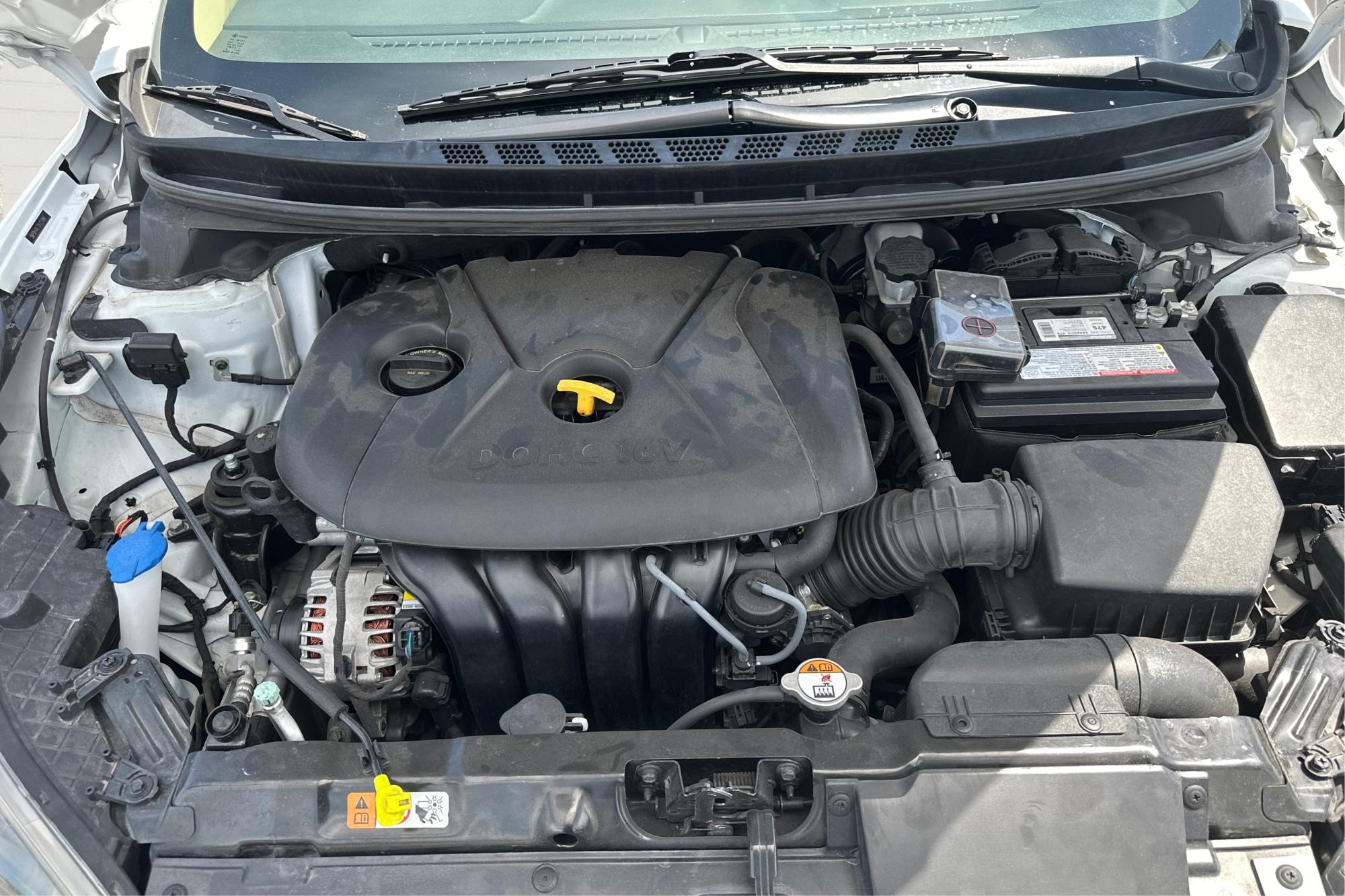 2013 White Hyundai Elantra Limited (5NPDH4AE7DH) with an 1.8L L4 DOHC 16V engine, 6-Speed Automatic transmission, located at 767 S State Road, Pleasant Grove, UT, 84062, (801) 785-1058, 40.354839, -111.736687 - Photo#10