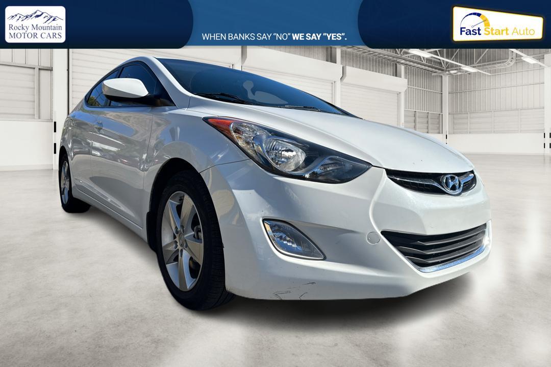 2013 White Hyundai Elantra Limited (5NPDH4AE7DH) with an 1.8L L4 DOHC 16V engine, 6-Speed Automatic transmission, located at 7755 State Street, Midvale, UT, 84047, (801) 753-9063, 40.610329, -111.892159 - Photo #0