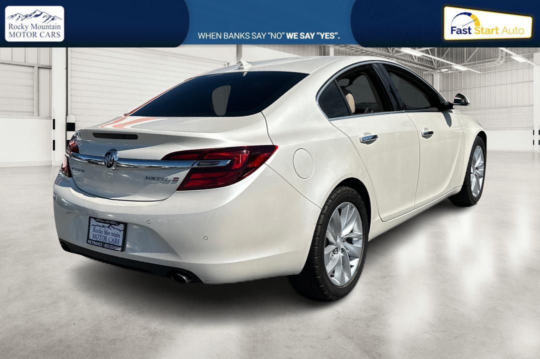 2014 White Buick Regal Premium 2 (2G4GR5GX0E9) with an 2.0L L4 DOHC 16V TURBO engine, 6-Speed Automatic transmission, located at 767 S State Road, Pleasant Grove, UT, 84062, (801) 785-1058, 40.352489, -111.732628 - Photo #2