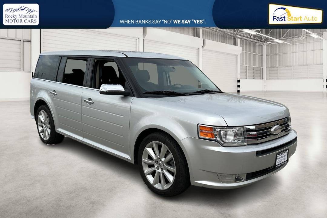 2011 Silver Ford Flex Limited AWD (2FMHK6DT9BB) with an 3.5L V6 DOHC 24V engine, 6-Speed Automatic Overdrive transmission, located at 767 S State Road, Pleasant Grove, UT, 84062, (801) 785-1058, 40.354839, -111.736687 - Photo#0