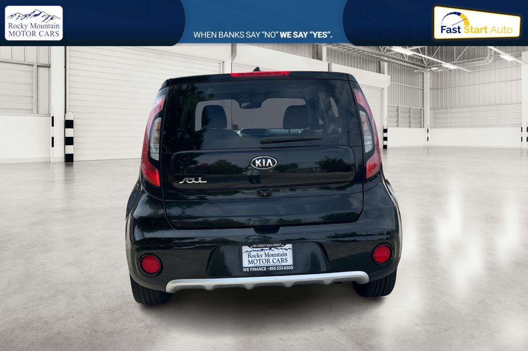 2018 Black Kia Soul + (KNDJP3A52J7) with an 2.0L L4 DOHC 16V engine, 6A transmission, located at 767 S State Road, Pleasant Grove, UT, 84062, (801) 785-1058, 40.354839, -111.736687 - Photo#4