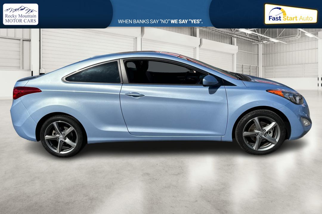2013 Blue Hyundai Elantra GS Coupe A/T (KMHDH6AE5DU) with an 1.8L L4 DOHC 16V engine, 6-Speed Automatic transmission, located at 7755 State Street, Midvale, UT, 84047, (801) 753-9063, 40.610329, -111.892159 - Photo #1