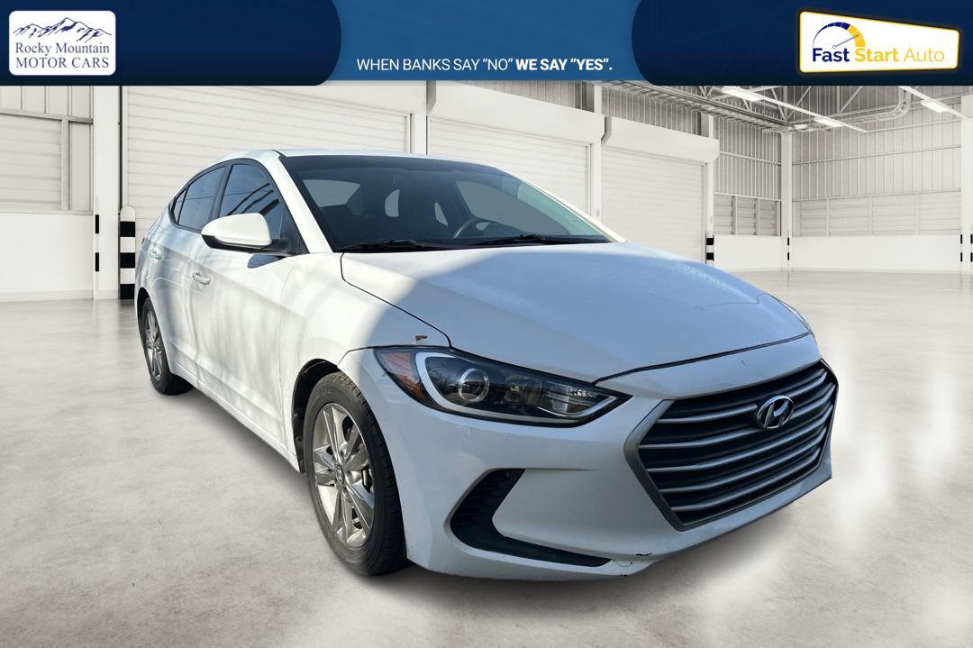 2017 White Hyundai Elantra Limited (5NPD84LF0HH) with an 1.8L L4 DOHC 16V engine, 6A transmission, located at 7755 State Street, Midvale, UT, 84047, (801) 753-9063, 40.610329, -111.890656 - Photo #0