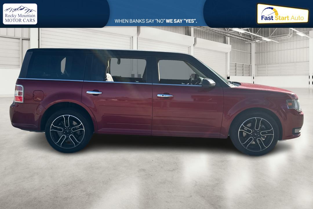 2015 Red Ford Flex SEL FWD (2FMGK5C85FB) with an 3.5L V6 DOHC 24V engine, 6-Speed Automatic Overdrive transmission, located at 344 S Washington Blvd, Ogden, UT, 84404, (801) 399-1799, 41.255482, -111.970848 - Photo #1