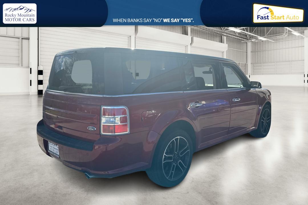 2015 Red Ford Flex SEL FWD (2FMGK5C85FB) with an 3.5L V6 DOHC 24V engine, 6-Speed Automatic Overdrive transmission, located at 344 S Washington Blvd, Ogden, UT, 84404, (801) 399-1799, 41.255482, -111.970848 - Photo #2