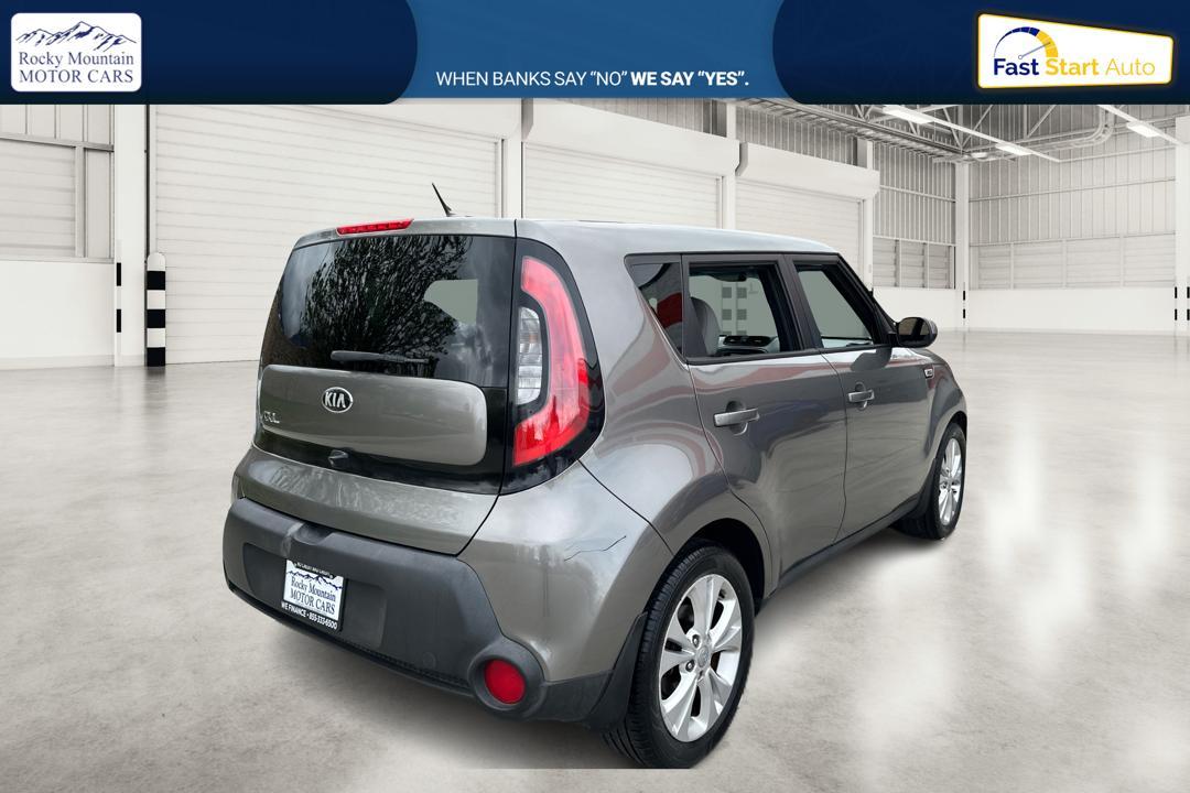 2015 Gray Kia Soul + (KNDJP3A51F7) with an 2.0L L4 DOHC 16V engine, 6-Speed Automatic transmission, located at 767 S State Road, Pleasant Grove, UT, 84062, (801) 785-1058, 40.354839, -111.736687 - Photo #2