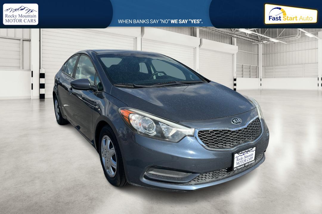 2016 Blue Kia Forte LX w/Popular Package (KNAFK4A66G5) with an 1.8L L4 DOHC 16V engine, Auto, 6-Spd w/Sportmatic and Active ECO System transmission, located at 7755 State Street, Midvale, UT, 84047, (801) 753-9063, 40.610329, -111.892159 - Photo #0