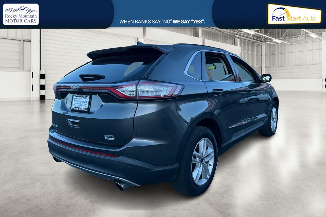 2017 Gray Ford Edge SEL FWD (2FMPK3J93HB) with an 2.0L L4 DOHC 16V engine, 6A transmission, located at 767 S State Road, Pleasant Grove, UT, 84062, (801) 785-1058, 40.354839, -111.736687 - Photo#2