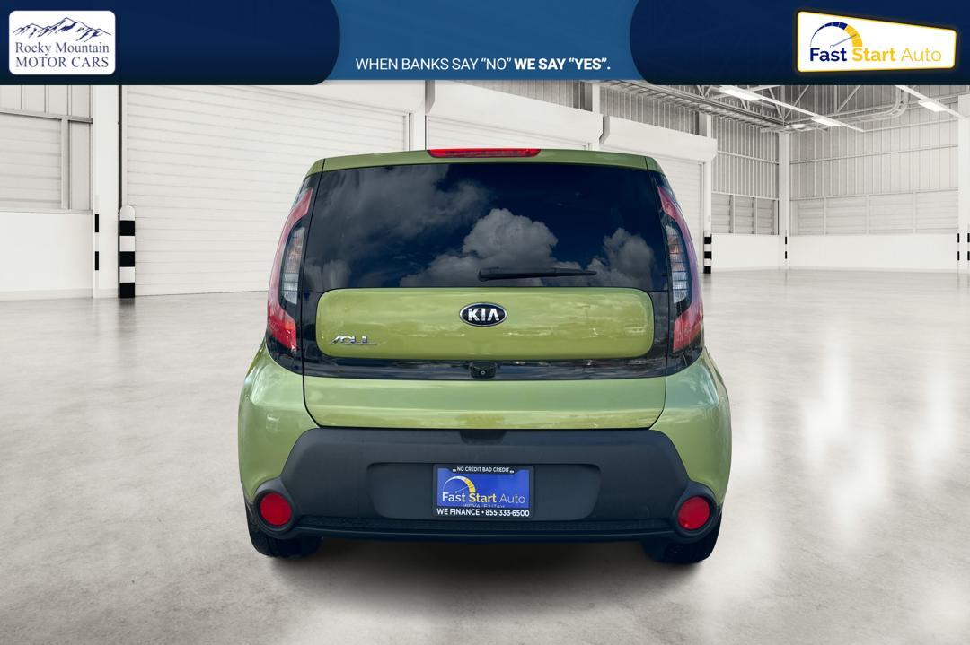 2014 Green Kia Soul + (KNDJP3A57E7) with an 2.0L L4 DOHC 16V engine, 6-Speed Automatic transmission, located at 767 S State Road, Pleasant Grove, UT, 84062, (801) 785-1058, 40.354839, -111.736687 - Photo #3