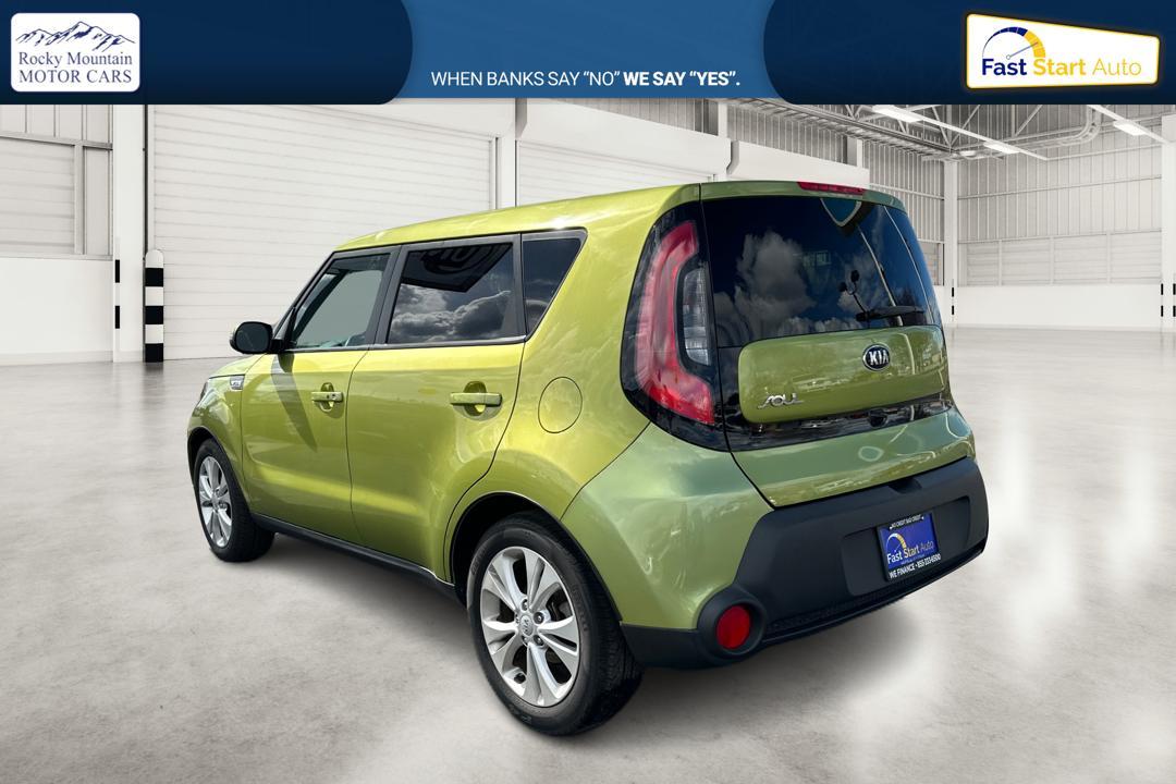 2014 Green Kia Soul + (KNDJP3A57E7) with an 2.0L L4 DOHC 16V engine, 6-Speed Automatic transmission, located at 767 S State Road, Pleasant Grove, UT, 84062, (801) 785-1058, 40.354839, -111.736687 - Photo #4
