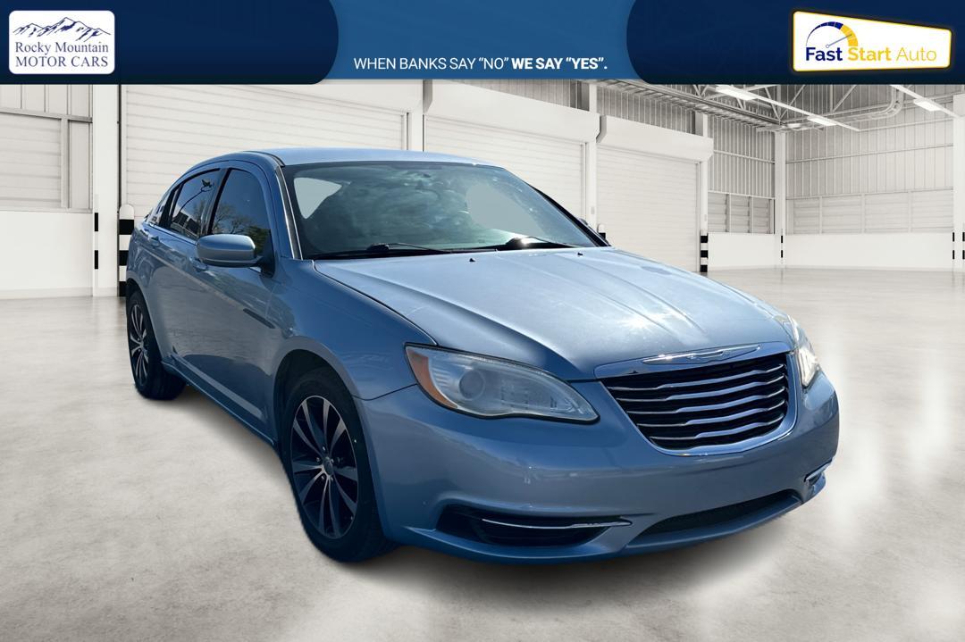 2014 Blue Chrysler 200 LX (1C3CCBABXEN) with an 2.4L L4 DOHC 16V engine, 6-Speed Automatic transmission, located at 7755 State Street, Midvale, UT, 84047, (801) 753-9063, 40.610329, -111.890656 - Photo #0