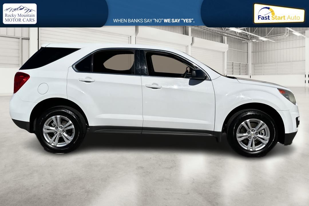 2015 White Chevrolet Equinox LS 2WD (2GNALAEK5F6) with an 2.4L L4 DOHC 16V FFV engine, 6-Speed Automatic transmission, located at 767 S State Road, Pleasant Grove, UT, 84062, (801) 785-1058, 40.354839, -111.736687 - Photo #1