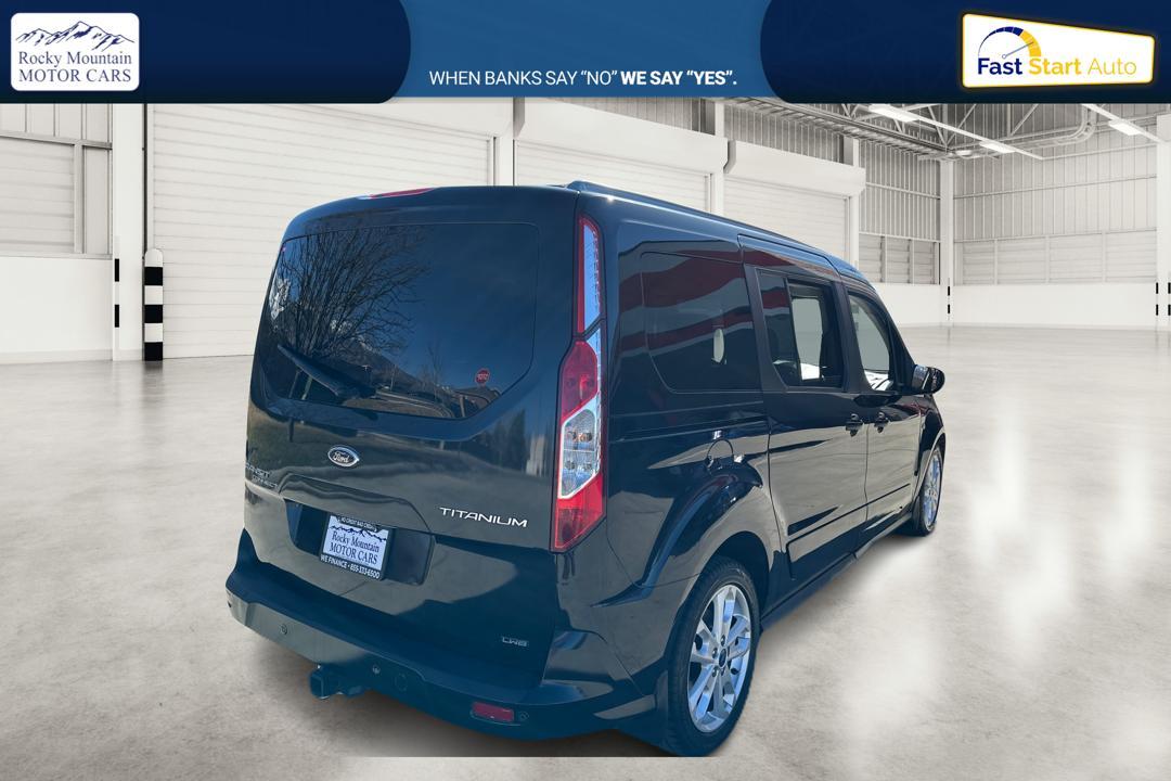 2015 Black Ford Transit Connect Wagon Titanium w/Rear Liftgate LWB (NM0GE9G72F1) with an 2.5L L4 DOHC 16V engine, 6-Speed Automatic transmission, located at 767 S State Road, Pleasant Grove, UT, 84062, (801) 785-1058, 40.354839, -111.736687 - Photo #2