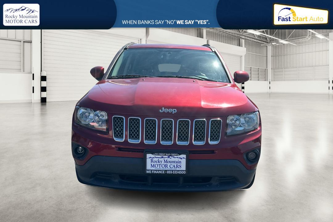 2017 Red Jeep Compass Latitude FWD (1C4NJCEB3HD) with an 2.4L L4 DOHC 16V engine, CVT transmission, located at 767 S State Road, Pleasant Grove, UT, 84062, (801) 785-1058, 40.354839, -111.736687 - Photo#9