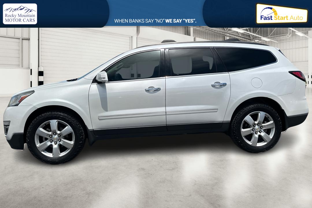 2017 White Chevrolet Traverse Premier FWD (1GNKRJKDXHJ) with an 3.6L V6 DOHC 24V engine, 6A transmission, located at 7755 State Street, Midvale, UT, 84047, (801) 753-9063, 40.610329, -111.892159 - Photo#6