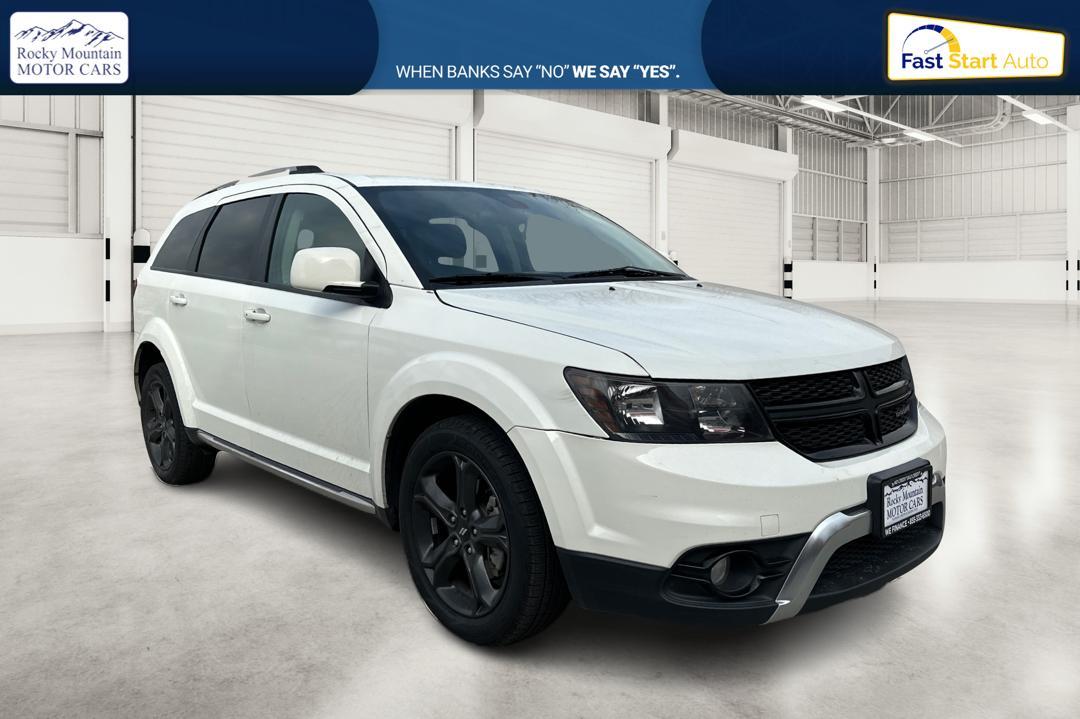 2018 White Dodge Journey Crossroad AWD (3C4PDDGGXJT) with an 3.6L V6 DOHC 24V engine, 6A transmission, located at 767 S State Road, Pleasant Grove, UT, 84062, (801) 785-1058, 40.354839, -111.736687 - Photo#0