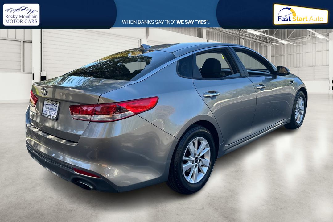 2018 Gray Kia Optima LX (5XXGT4L30JG) with an 2.4L L4 DOHC 16V engine, 6A transmission, located at 767 S State Road, Pleasant Grove, UT, 84062, (801) 785-1058, 40.354839, -111.736687 - Photo#2