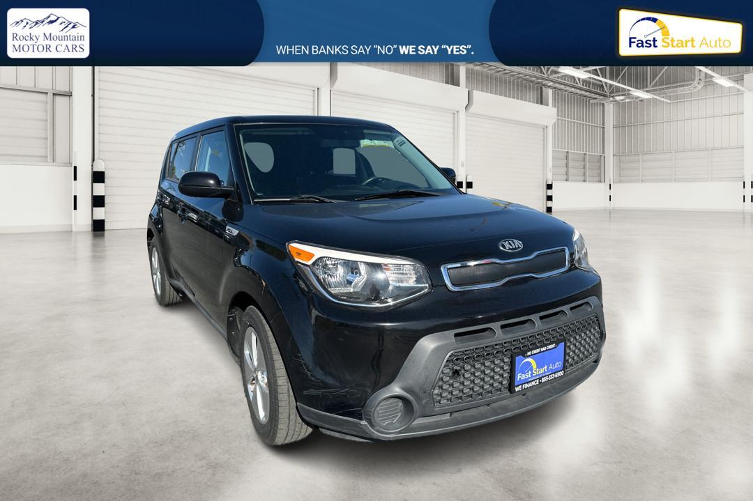 2016 Black Kia Soul Base 6A (KNDJN2A22G7) with an 1.6L L4 DOHC 16V engine, 6A transmission, located at 7755 State Street, Midvale, UT, 84047, (801) 753-9063, 40.610329, -111.892159 - Photo #0