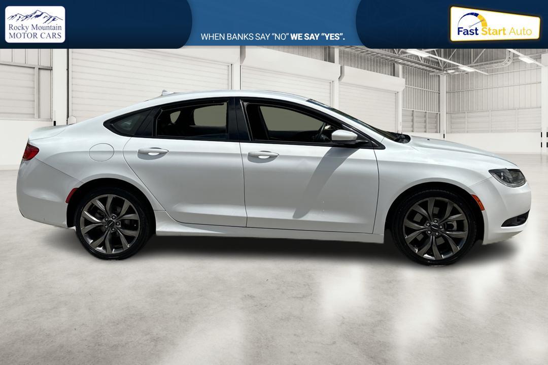 2015 White Chrysler 200 S (1C3CCCBGXFN) with an 3.6L V6 DOHC 24V FFV engine, 9-Speed Automatic transmission, located at 767 S State Road, Pleasant Grove, UT, 84062, (801) 785-1058, 40.354839, -111.736687 - Photo #1