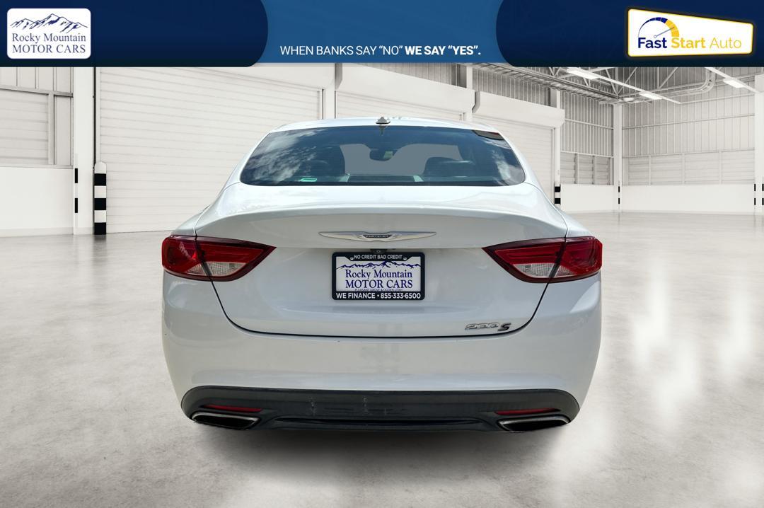 2015 White Chrysler 200 S (1C3CCCBGXFN) with an 3.6L V6 DOHC 24V FFV engine, 9-Speed Automatic transmission, located at 767 S State Road, Pleasant Grove, UT, 84062, (801) 785-1058, 40.354839, -111.736687 - Photo #3