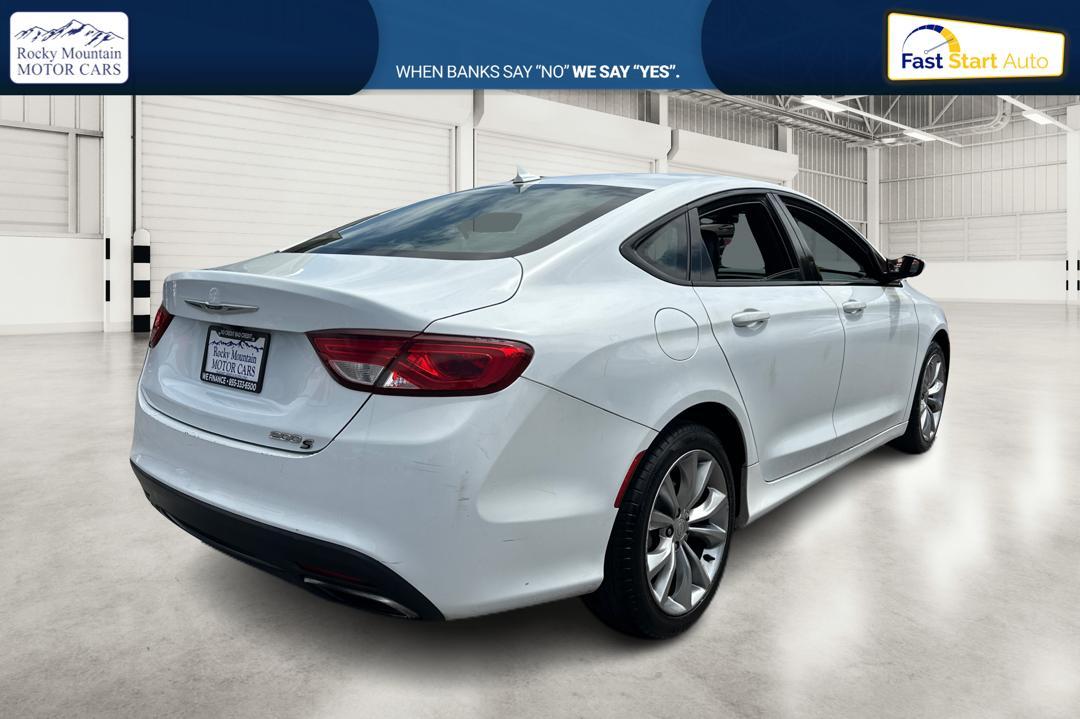 2015 White Chrysler 200 S (1C3CCCBB1FN) with an 2.4L L4 DOHC 16V engine, 9-Speed Automatic transmission, located at 7755 State Street, Midvale, UT, 84047, (801) 753-9063, 40.610329, -111.892159 - Photo #2