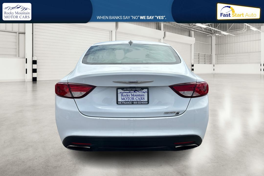 2015 White Chrysler 200 S (1C3CCCBB1FN) with an 2.4L L4 DOHC 16V engine, 9-Speed Automatic transmission, located at 767 S State Road, Pleasant Grove, UT, 84062, (801) 785-1058, 40.354839, -111.736687 - Photo #3