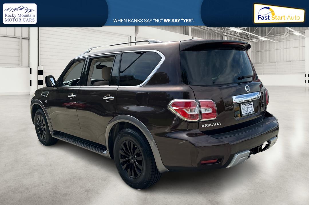 2018 Brown Nissan Armada Platinum 2WD (JN8AY2ND1J9) with an 5.6L V8 DOHC 32V engine, 7A transmission, located at 767 S State Road, Pleasant Grove, UT, 84062, (801) 785-1058, 40.354839, -111.736687 - Photo#5