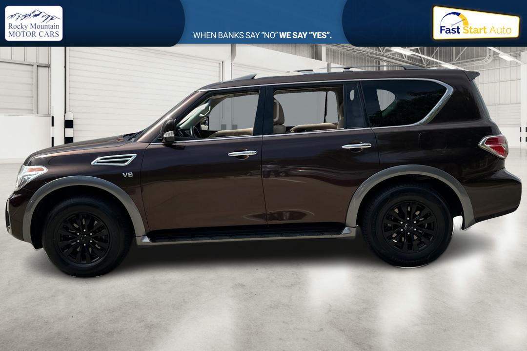 2018 Brown Nissan Armada Platinum 2WD (JN8AY2ND1J9) with an 5.6L V8 DOHC 32V engine, 7A transmission, located at 767 S State Road, Pleasant Grove, UT, 84062, (801) 785-1058, 40.354839, -111.736687 - Photo#6
