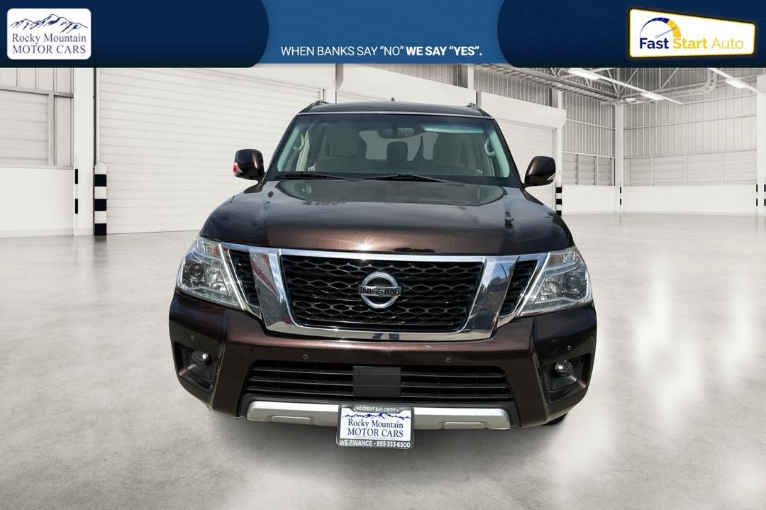 2018 Brown Nissan Armada Platinum 2WD (JN8AY2ND1J9) with an 5.6L V8 DOHC 32V engine, 7A transmission, located at 767 S State Road, Pleasant Grove, UT, 84062, (801) 785-1058, 40.354839, -111.736687 - Photo#9